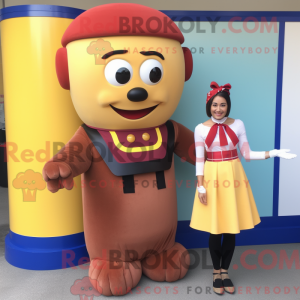 Maskotkarakter af en hotdog...