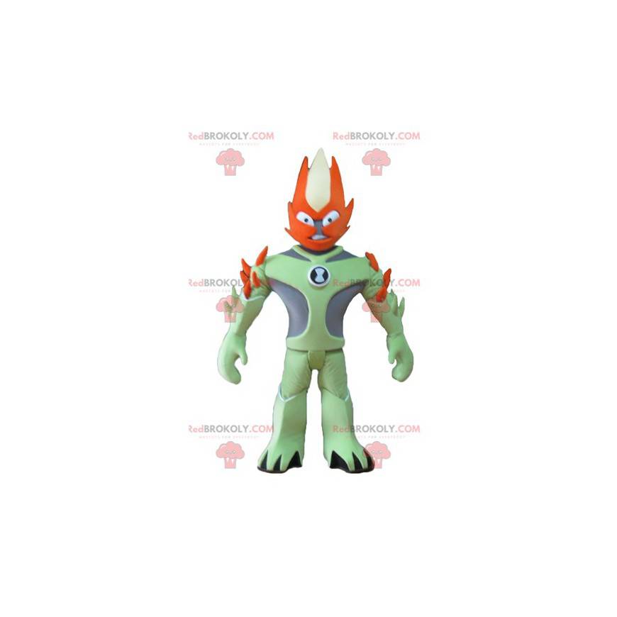 Maskot zelené a oranžové fantasy postavy - Redbrokoly.com Maskot zelené a oranžové fantasy postavy - Redbrokoly.com