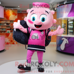 Mascot character of a Pink...