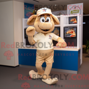 Mascot character of a Tan...