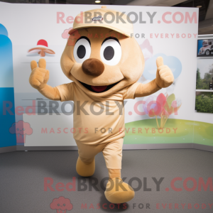 Mascot character of a Tan...