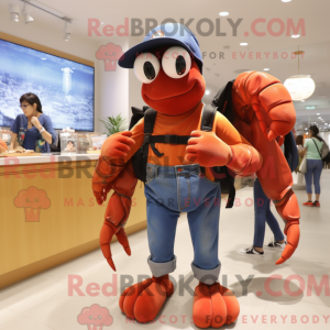 Maskot postava humra Bisque...