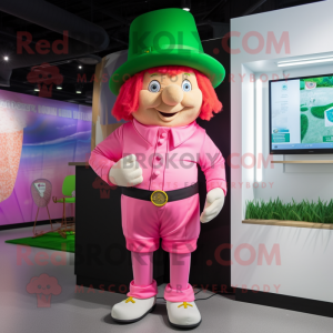 Rosa Leprechaun maskot...