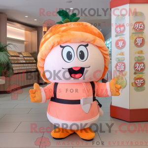 Maskotkarakter av en Peach...