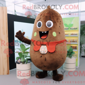 Mascot character of a Brown...
