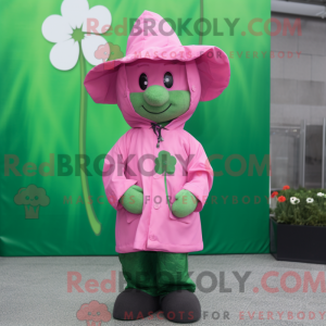 Mascot character of a Pink...