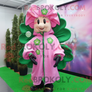 Mascot character of a Pink...