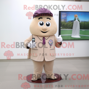 Mascot character of a Beige...