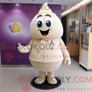 Mascot character of a Beige...