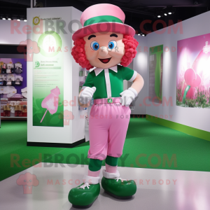 Roze Leprechaun mascotte...