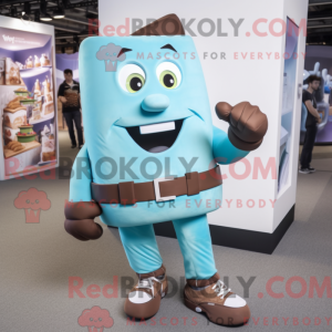 Mascot character of a Cyan...
