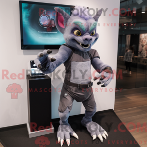 Mascot character of a Gray...