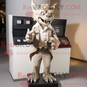 Mascot character of a Tan...