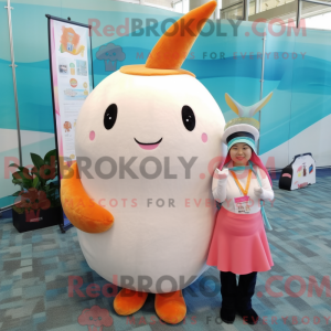 Mascot character of a Peach...