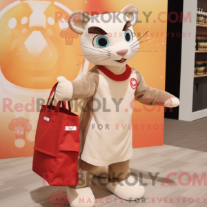 Maskotkarakter beżowy mår...