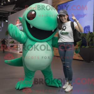 Mascot character of a Green...