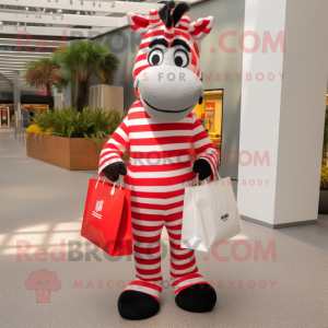 Roter Zebra Maskottchen...