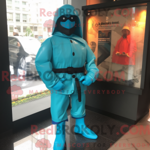 Mascot character of a Teal...