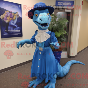 Maskottchen eines blauen...