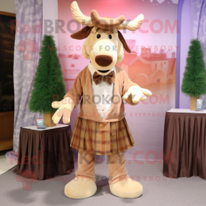 Tan Moose mascotte kostuum...