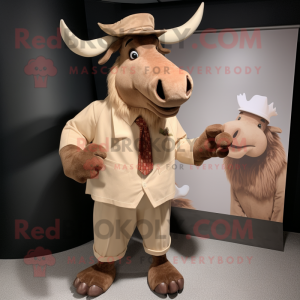 Tan Moose mascotte kostuum...