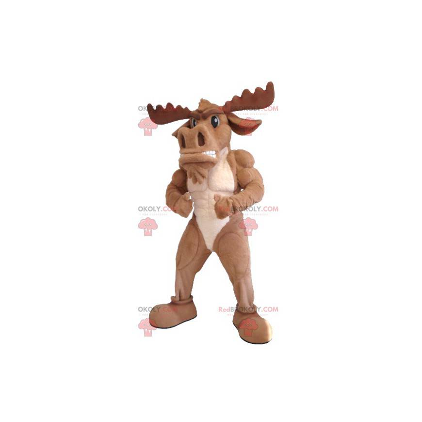Brown caribou elk mascot - Redbrokoly.com