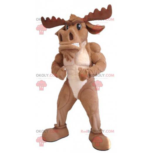 Brun caribou älg maskot - Redbrokoly.com