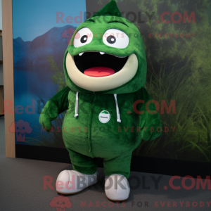 Mascota de un bacalao verde...