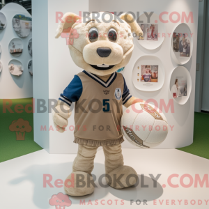 Mascot character of a Beige...