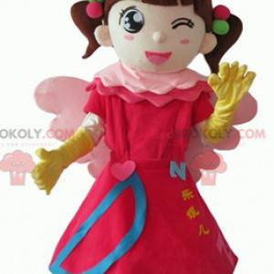 Fairy prinsessa liten flicka maskot - Redbrokoly.com