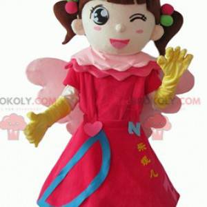 Mascota de la niña princesa de hadas - Redbrokoly.com