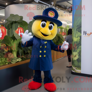Mascot character of a Navy...