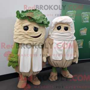 Mascot character of a Beige...