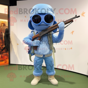 Sky Blue Sniper maskot...