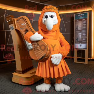 Maskotkarakter af en orange...