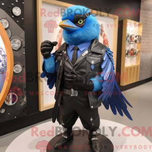 Mascot character of a Blue...