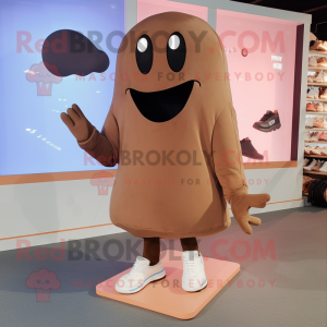 Brown Whale maskot kostume...