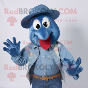 Blue Lobster maskot kostume...