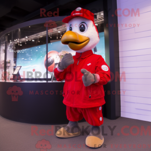 Maskot karaktär av en Red...