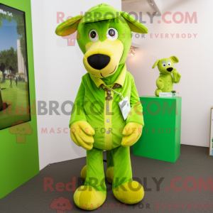 Postava maskota Lime Green...