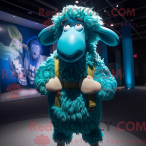 Mascot character of a Cyan...