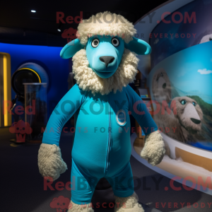 Mascot character of a Cyan...