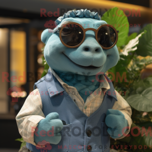 Mascot character of a Teal...