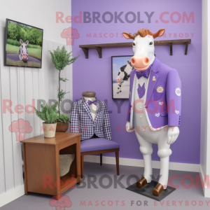 Maskotfigur av en lavendel...