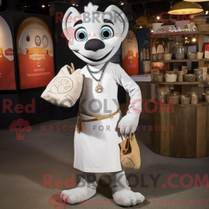 Mascot character of a White...