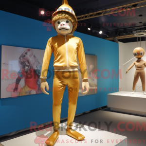 Maskotfigur af en Gold...