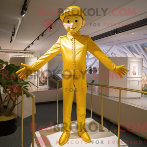 Maskotfigur af en Gold...