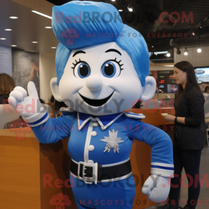 Mascot character of a Blue...