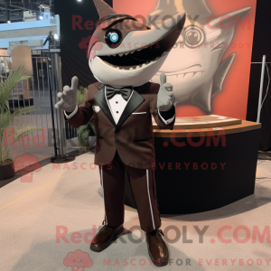 Mascot character of a Brown...