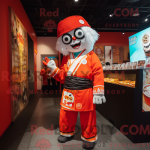 Mascot character of a Sushi...